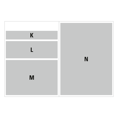 Oversigt over annonceformat K, L, M og N