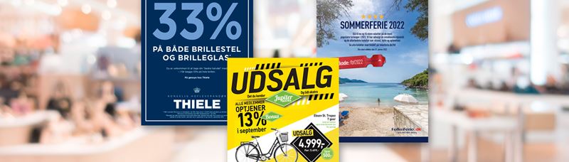 Reklameindstik på kontorbaggrund