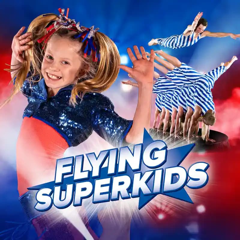 Flying Superkids baggrunds billede