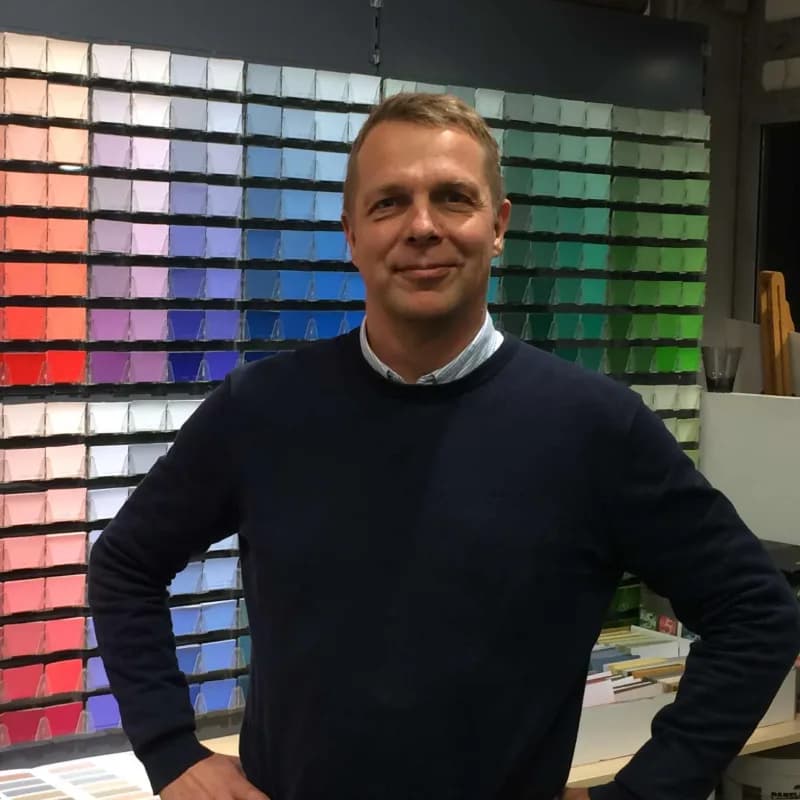 Bønnelykkes Farvehandel baggrunds billede